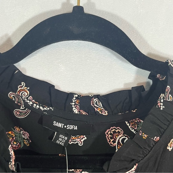 NWT Saint and Sofia Olivia Paisley Long Sleeve Dress - Picture 10 of 16